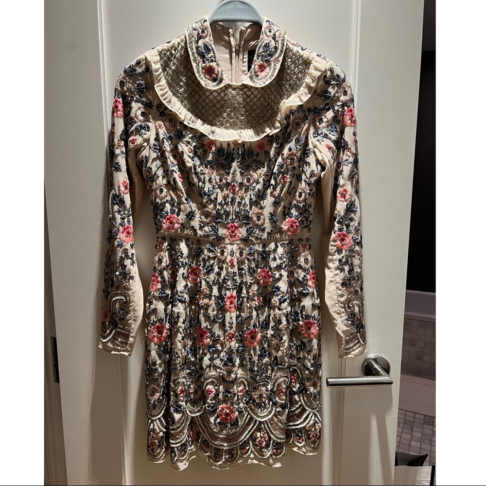 Needle & Thread Embroided Mini Dress